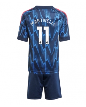 Arsenal Gabriel Martinelli #11 Maglia Gara Trasferta Repliche 2025-26 Bambino Maniche Corte